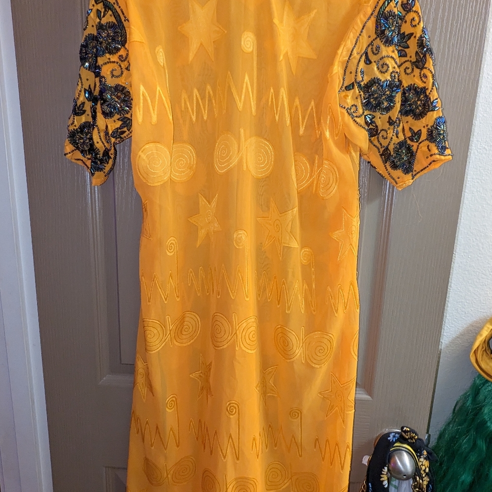 Sheer orange dress